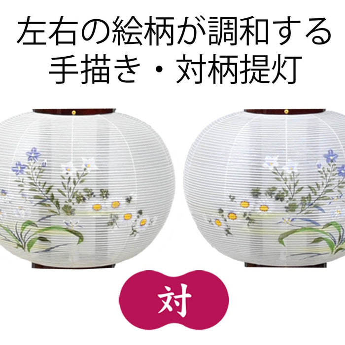 盆提灯 姫行灯 胡蝶蘭に桔梗 対 特徴 5