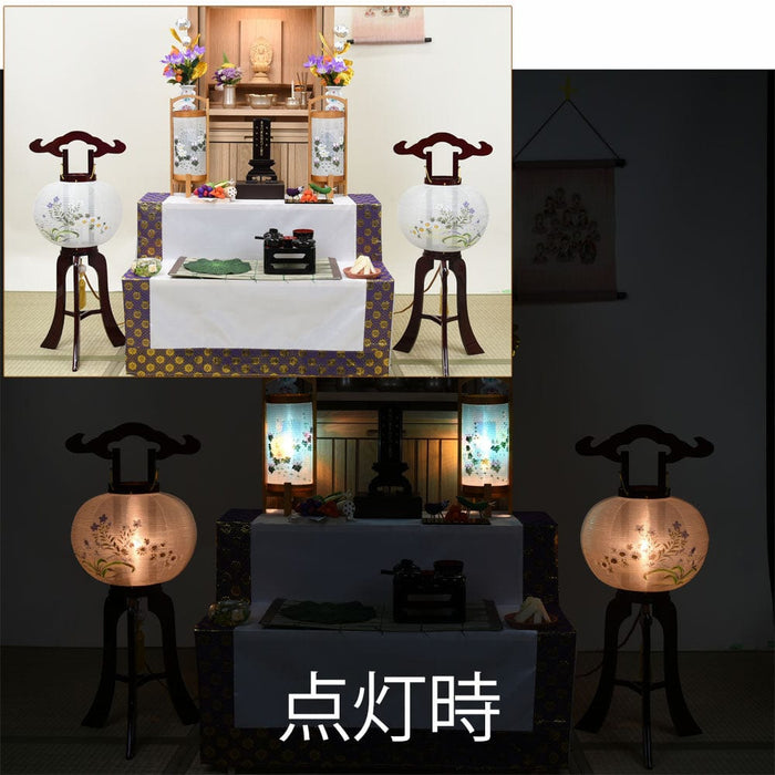盆提灯 姫行灯 胡蝶蘭に桔梗 対 特徴 8