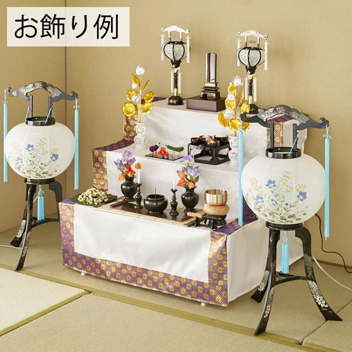 盆提灯 回転 こもれび 菊桔梗 2個セット 特徴 2