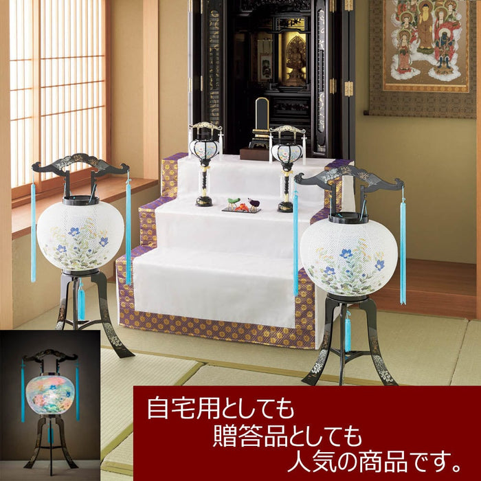 盆提灯 回転 こもれび 菊桔梗 2個セット 特徴 6