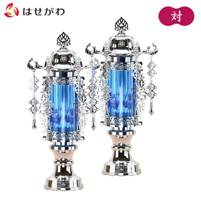 盆提灯 霊前灯 バブル灯 7号 プラチナ 対 特徴 1