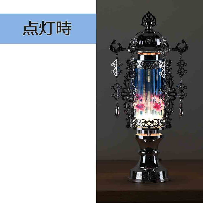 盆提灯 霊前灯 バブル灯 7号 プラチナ 対 特徴 4