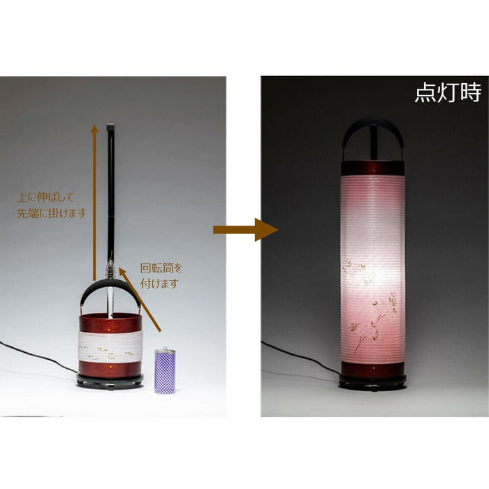 盆提灯 新型 立花6号 桜 絹二重 特徴 4