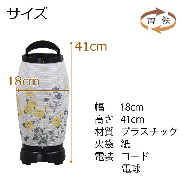 盆提灯 新型 回転 せいらん 2号 菊桔梗 特徴 2