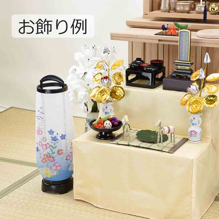 盆提灯 新型 回転あけぼの 1号 桔梗に撫子 特徴 6