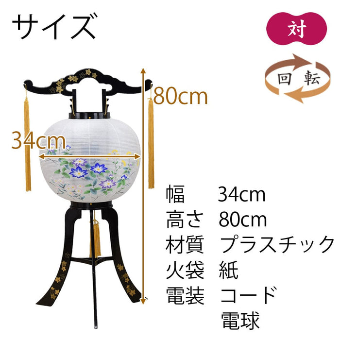 盆提灯 回転 楓 花車 鉄仙 対 特徴 2