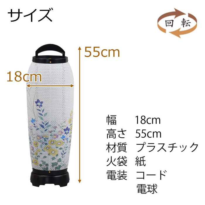 盆提灯 回転 あかつき 1号 菊桔梗 特徴 2