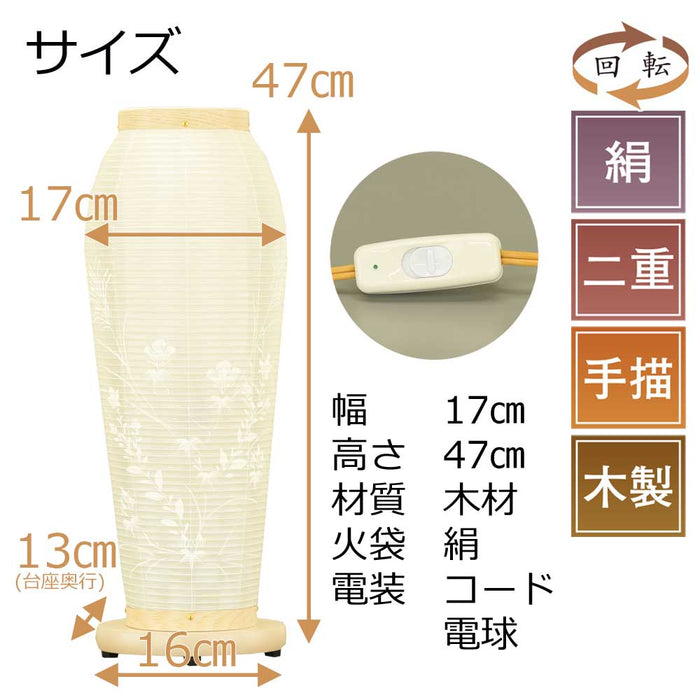 盆提灯 新型 はごろも4号 ホワイト 特徴 2