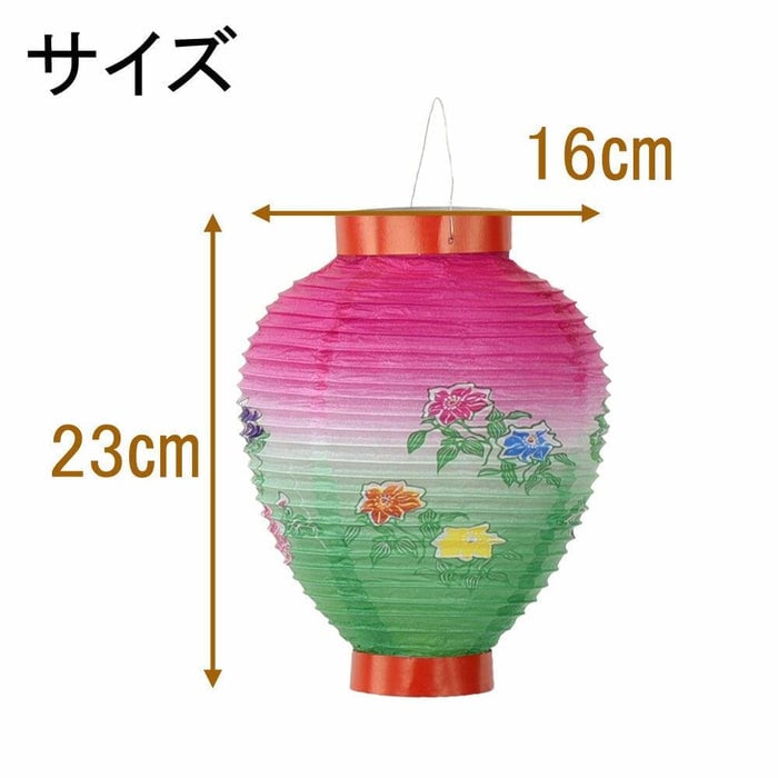 盆提灯 お迎え 紅丸 六寸 棒付 特徴 2