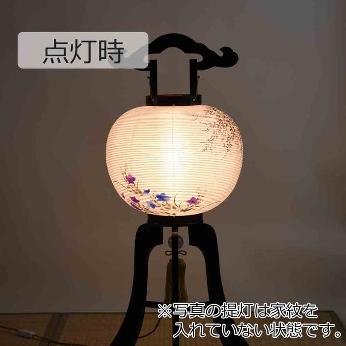 盆提灯 行灯 11号 黒檀 萩桔梗 紋二重 特徴 4