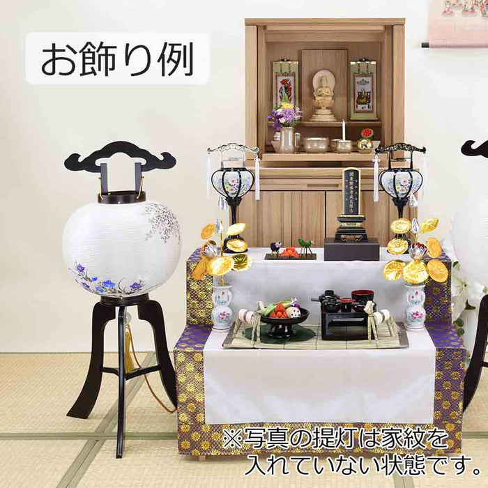 盆提灯 行灯 11号 黒檀 萩桔梗 紋二重 特徴 5