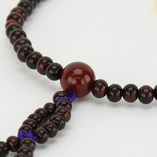 数珠 日蓮宗 PR メノウ仕立 釈迦梵天房二双半 | お仏壇のはせがわ公式通販