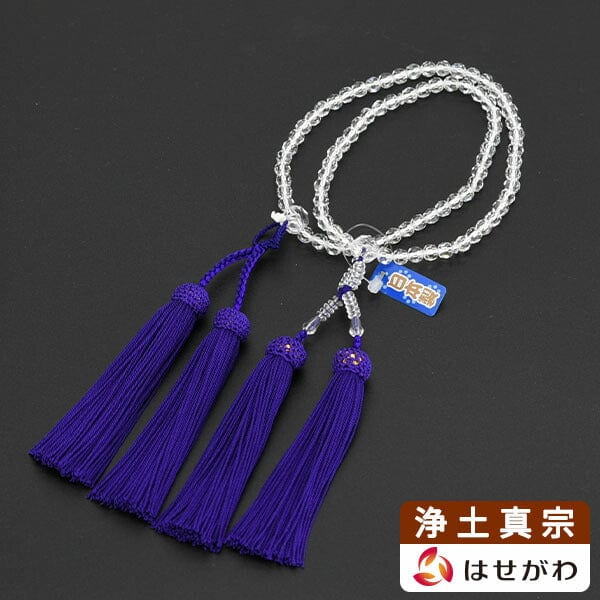 数珠 数珠 真宗 32面ハート 正絹頭付より房 共玉 特徴 1