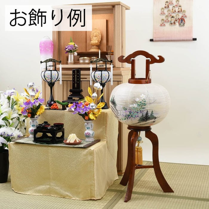 盆提灯 行灯１１号 山水竹ひご 特徴 3