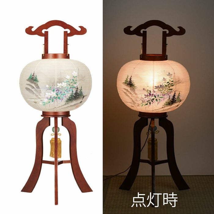 盆提灯 行灯１１号 山水竹ひご 特徴 7