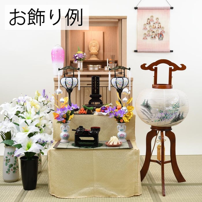 盆提灯 行灯１１号 山水竹ひご 特徴 12