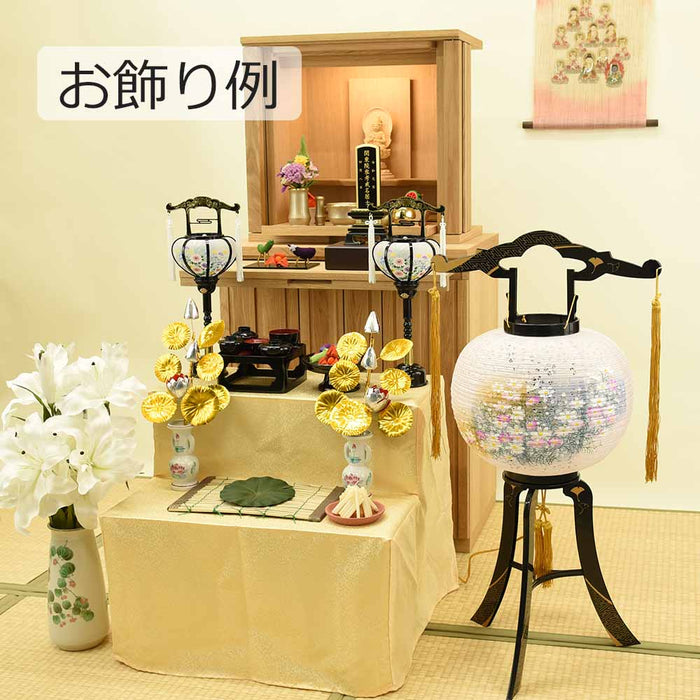 盆提灯 回転 あかり 綾型 11号 蒔絵絵入 特徴 6