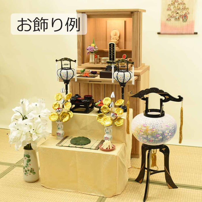 盆提灯 回転 あかり 綾型 10号 蒔絵絵入 特徴 6