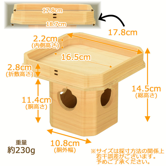 神棚 神具 三宝 白木 箱入 6.0寸 特徴 2