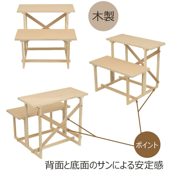 盆用品 盆棚 2段 54cm (ベージュどんす付き) 特徴 6