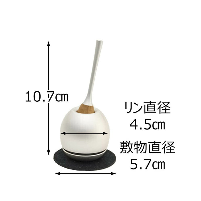 仏具 リン チェリン リン棒付 銀色 小 特徴 2