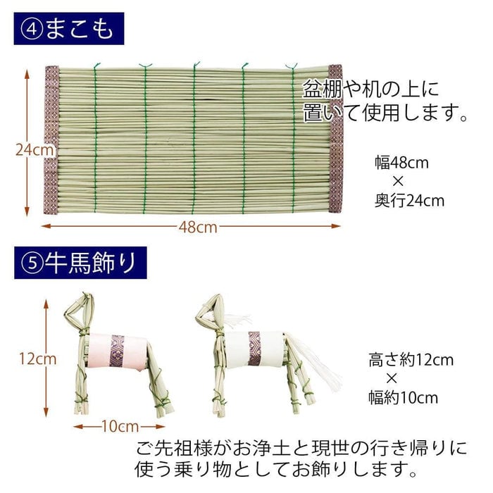 初盆セット コンパクト 4点セット 2-B 特徴7