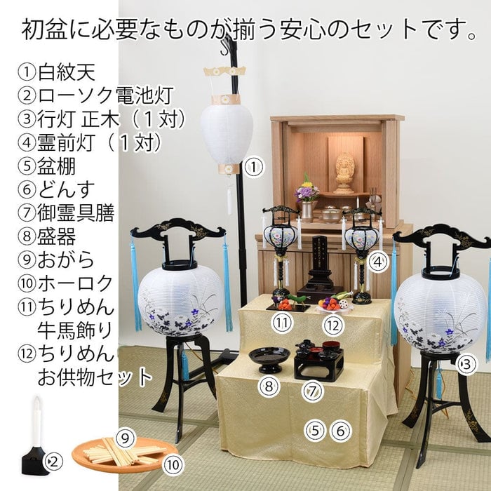 盆提灯 【WEB限定】初盆セット 伝統型フルセット 8-D 特徴 2