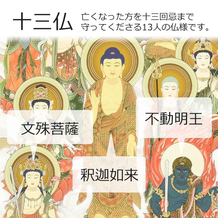 盆用品 床掛軸 十三仏 堀部修一作 3尺 特徴 6
