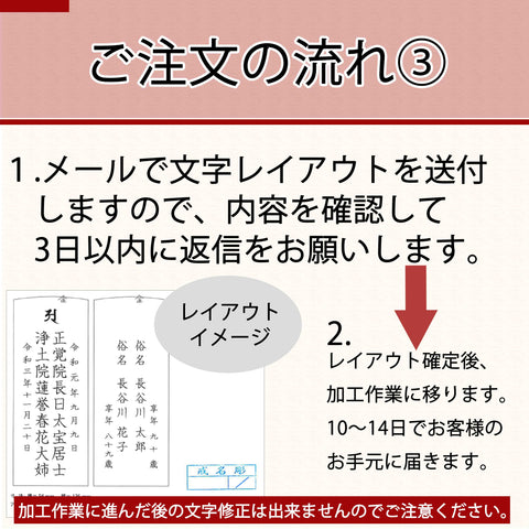 繰出位牌 京型千倉 パーロッサ 4.0寸 総丈 21.3cm