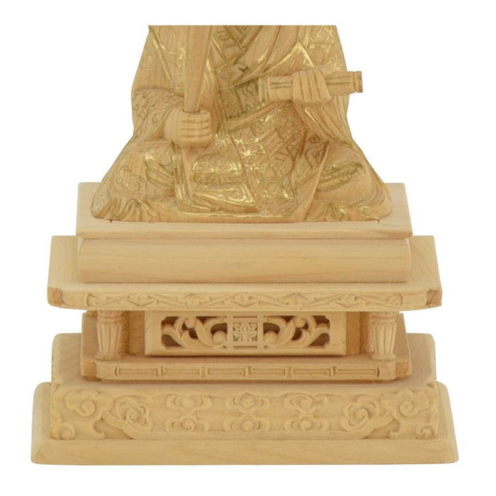 仏像 本尊 日蓮 カヤ 金粉紋様 2.5寸 特徴 5