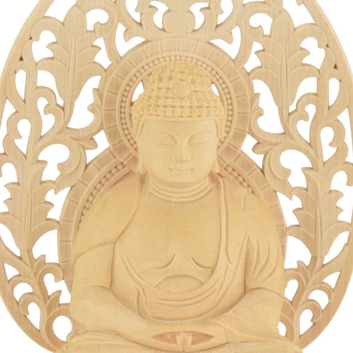 仏像 座弥陀 白木 丸台 ２５ 特徴4