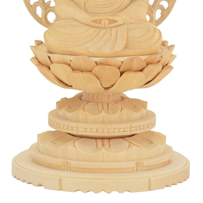 仏像 本尊 座弥陀 白木 丸台 2.0寸 特徴 5