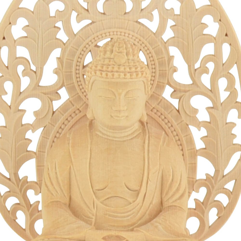 仏像 座釈迦 白木 丸台 2.0寸 | お仏壇のはせがわ公式通販