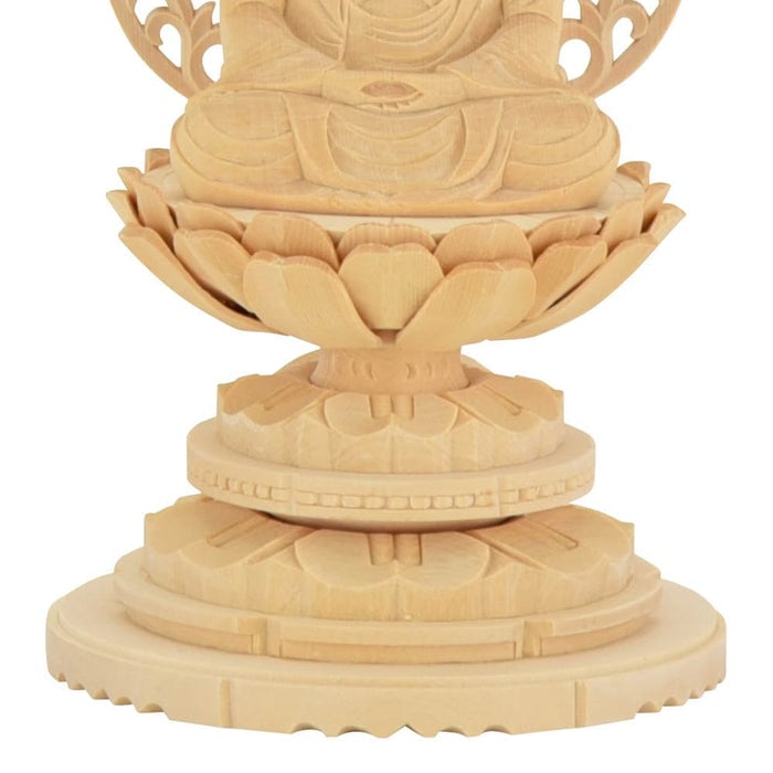 仏像 座釈迦 白木 丸台 ２５ 特徴5