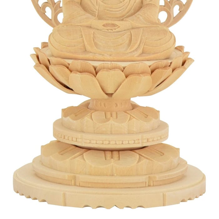 仏像 座釈迦 白木 丸台 ２０ 特徴5