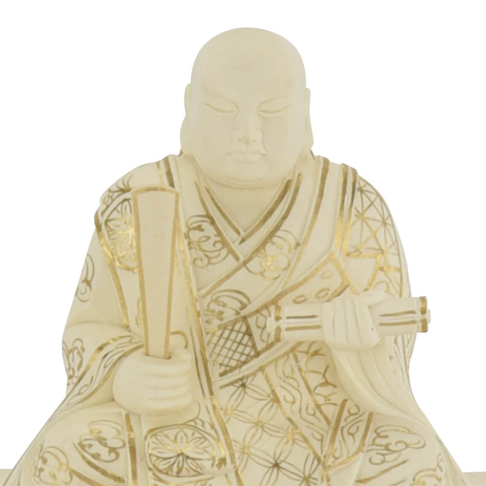 仏像 日蓮 ツゲ 金粉紋様 2.5寸 | お仏壇のはせがわ公式通販