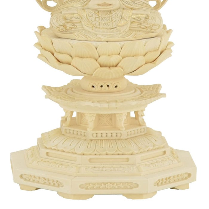 仏像 座釈迦 ツゲ 八角 金粉紋様 ２５ 特徴5