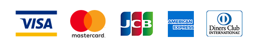 VISA、MASTER、JCB、AMEX、DINERS