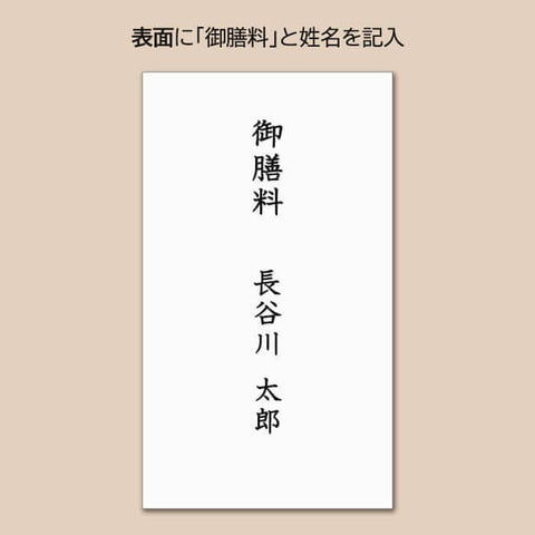 御膳料の書き方(表面)