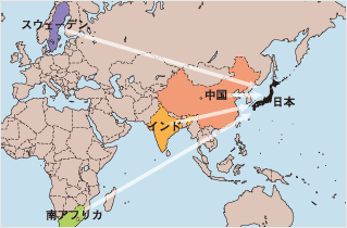 主要な産地の地図画像