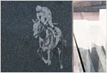 競走馬の篆刻彫り例の画像