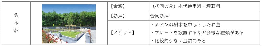 納骨タイプ樹木葬