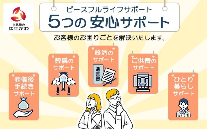 ピースフルライフサポート 5つの安心サポート